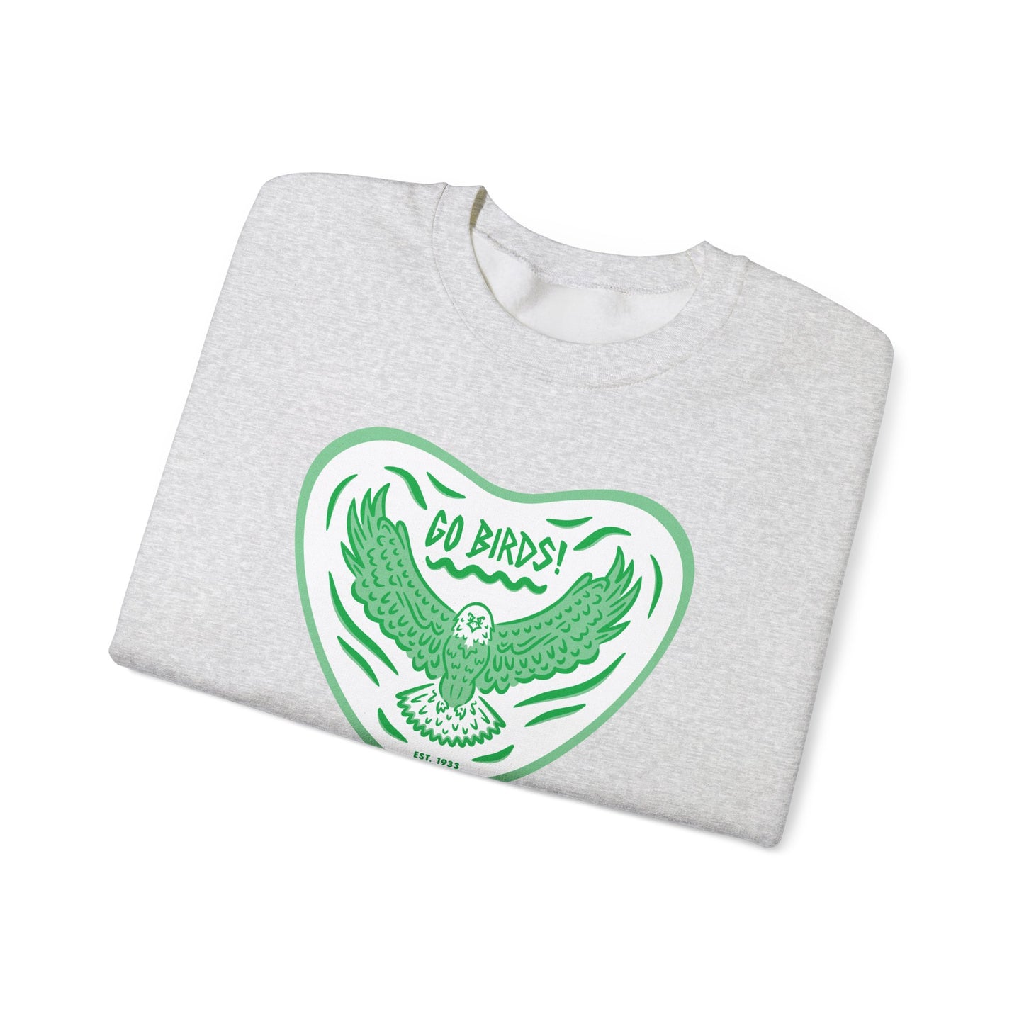 Go Birds Kelly Green Unisex Crewneck Sweatshirt