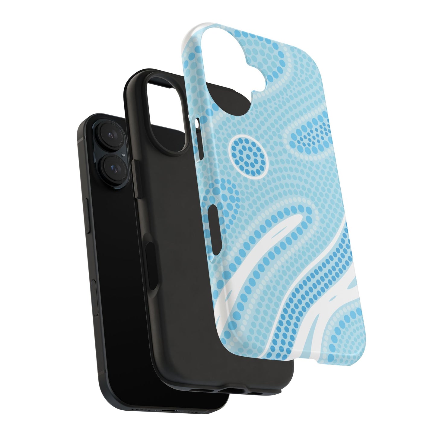 Light Blue "Dream in Dots" Phone Case - Cute, Trendy, Durable, Hand-Designed Phone Cases