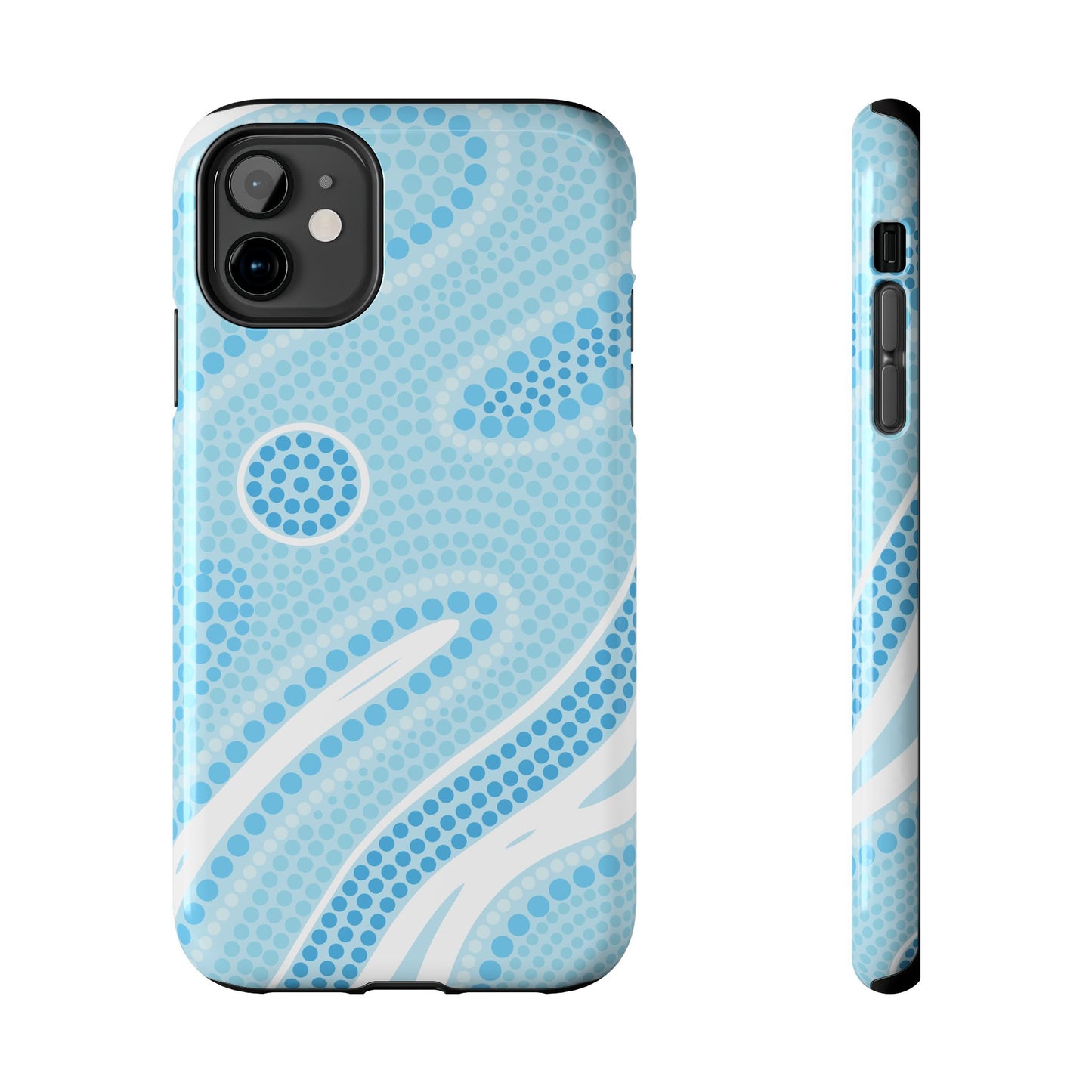 Light Blue "Dream in Dots" Phone Case - Cute, Trendy, Durable, Hand-Designed Phone Cases