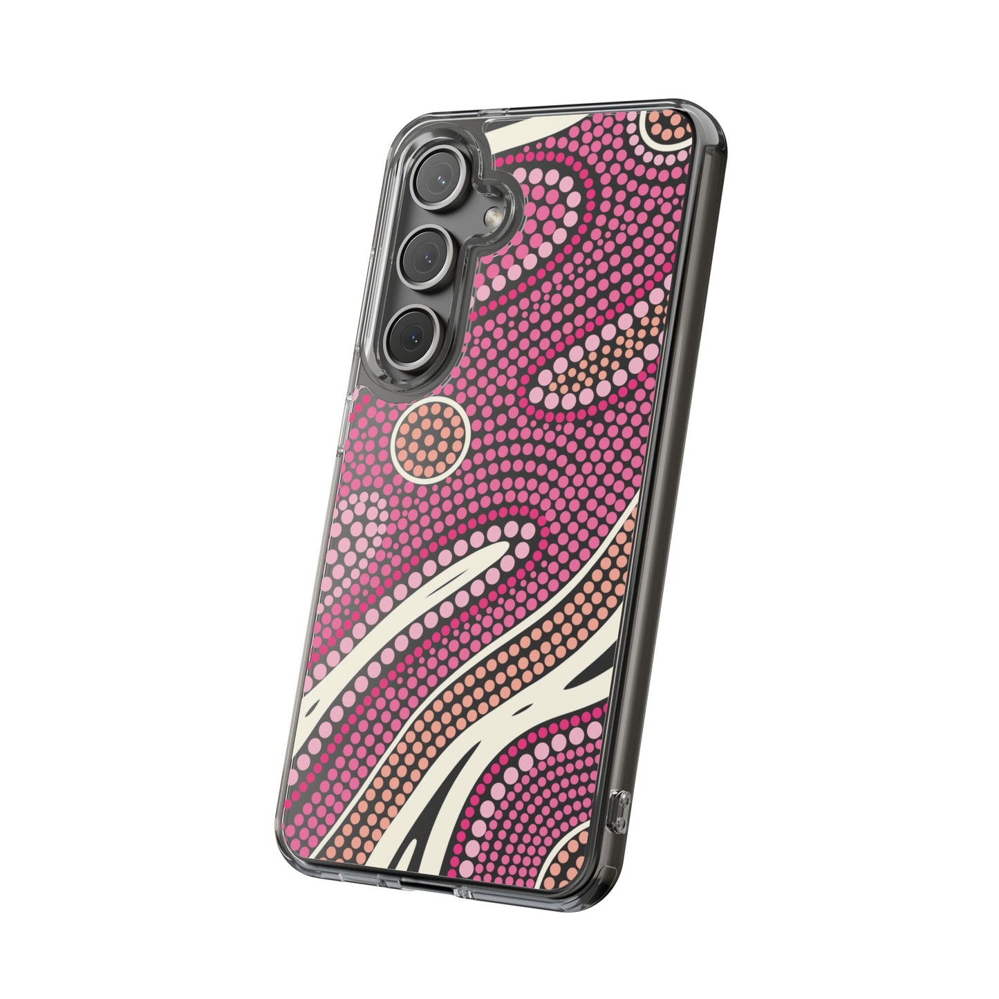 Clear Pink "Dream in Dots" Phone Case by Asho Designs