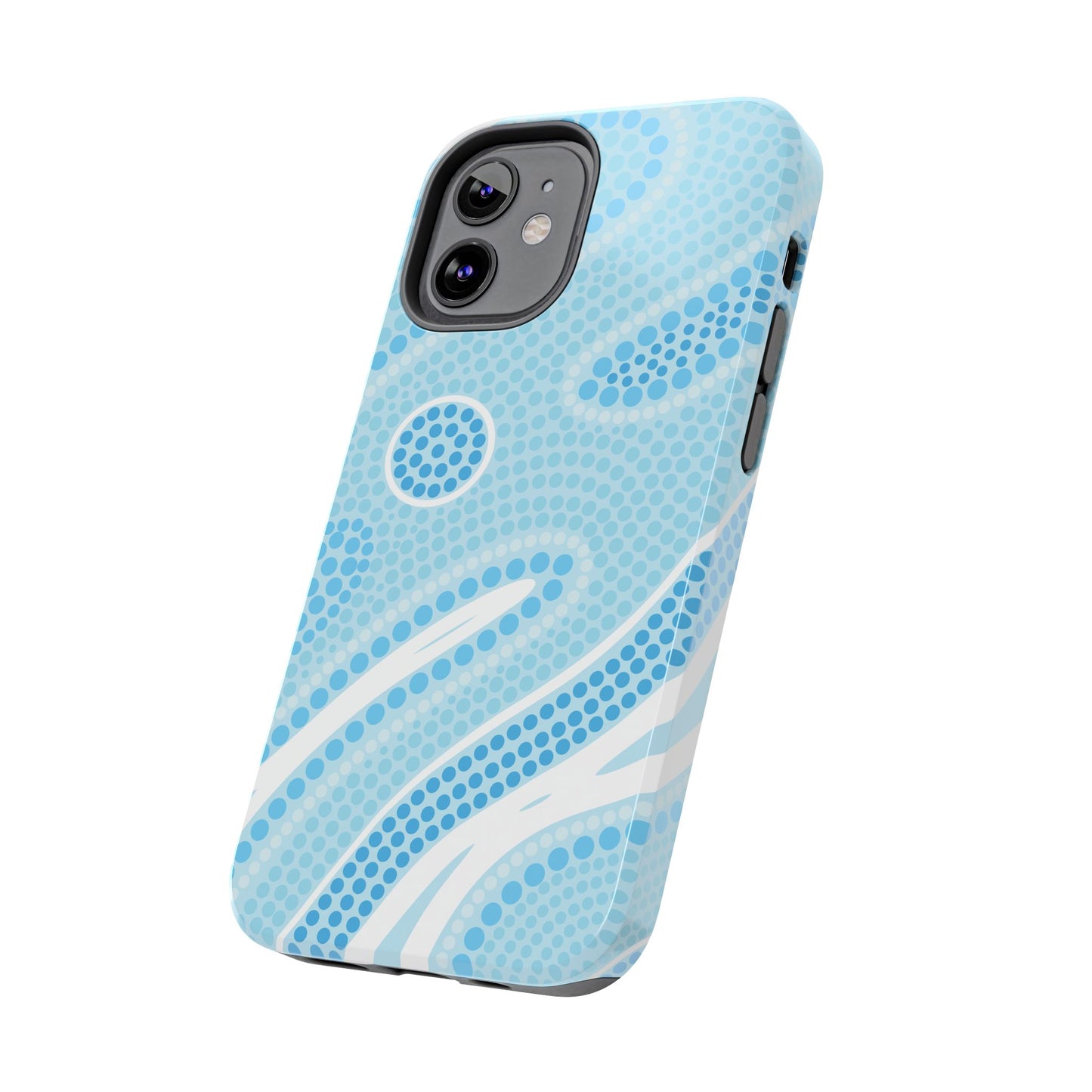 Light Blue "Dream in Dots" Phone Case - Cute, Trendy, Durable, Hand-Designed Phone Cases