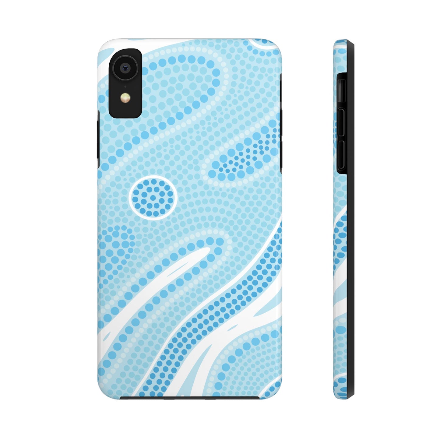 Light Blue "Dream in Dots" Phone Case - Cute, Trendy, Durable, Hand-Designed Phone Cases
