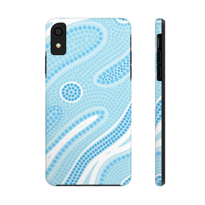 Light Blue "Dream in Dots" Phone Case - Cute, Trendy, Durable, Hand-Designed Phone Cases