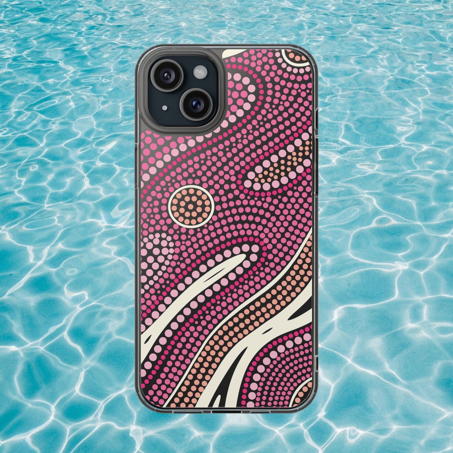 Clear Pink "Dream in Dots" Phone Case by Asho Designs