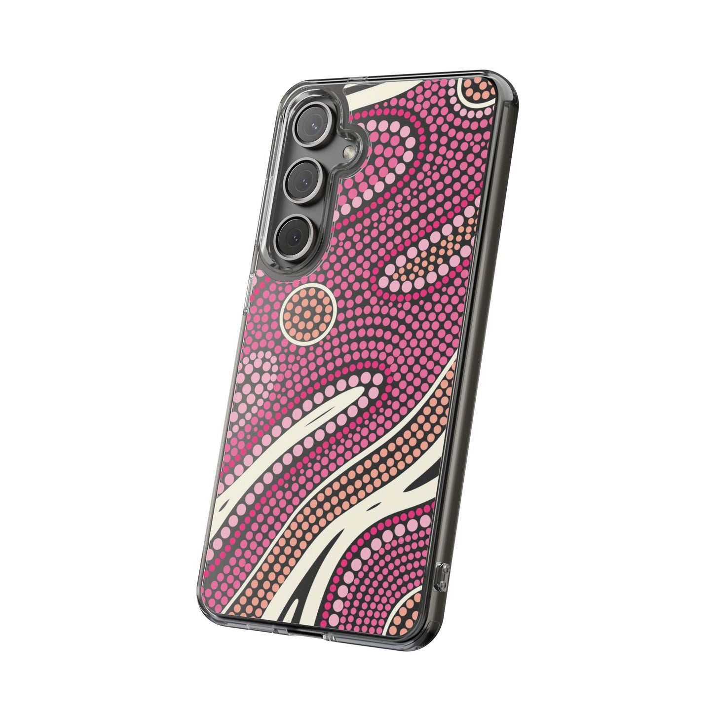 Clear Pink "Dream in Dots" Phone Case by Asho Designs