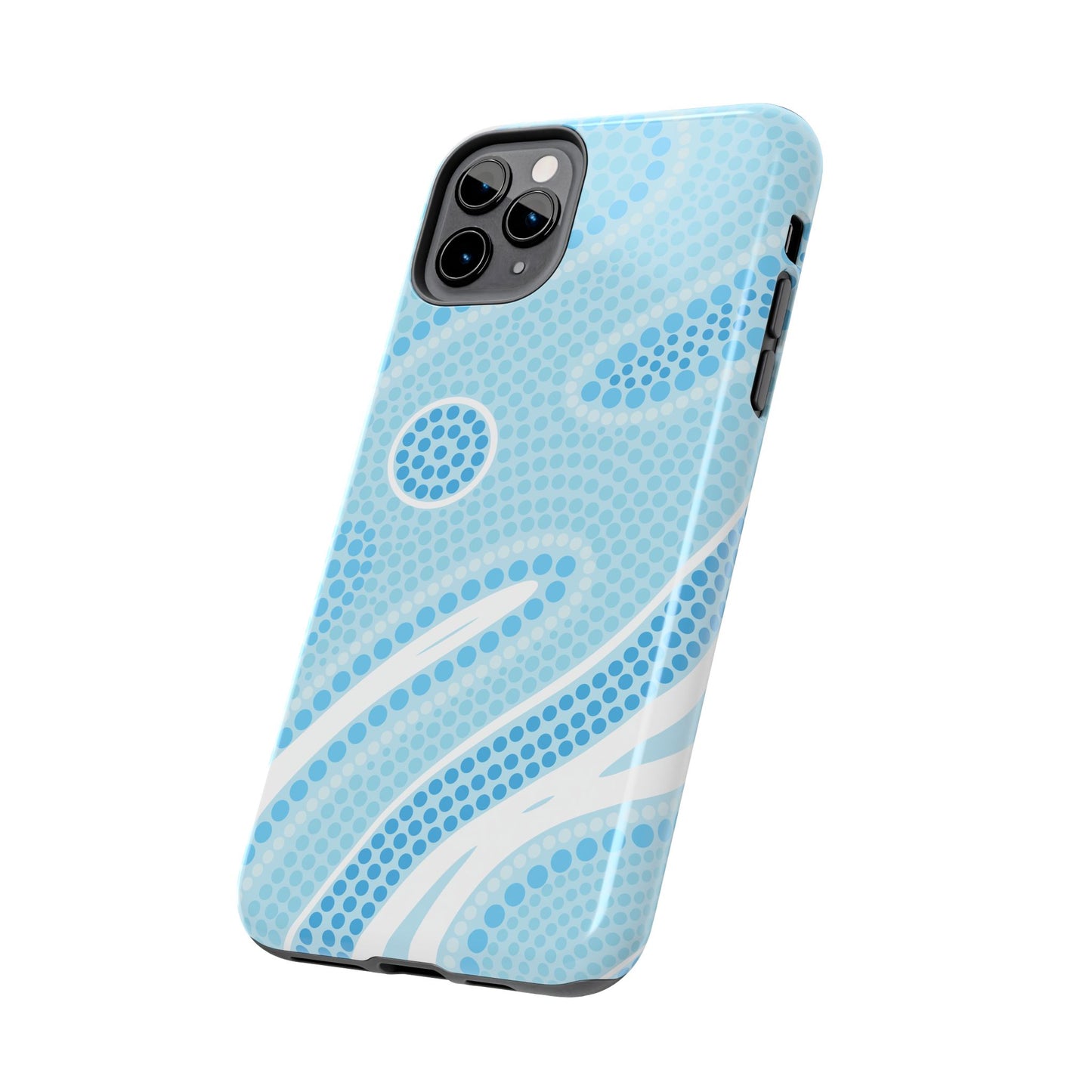 Light Blue "Dream in Dots" Phone Case - Cute, Trendy, Durable, Hand-Designed Phone Cases