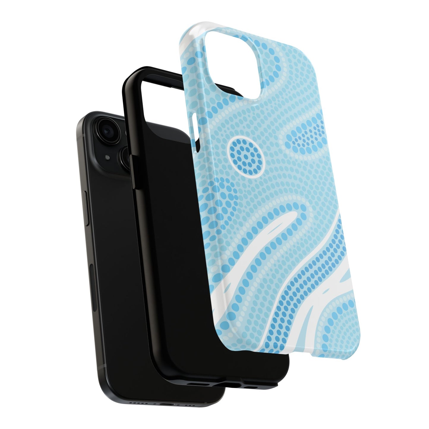 Light Blue "Dream in Dots" Phone Case - Cute, Trendy, Durable, Hand-Designed Phone Cases