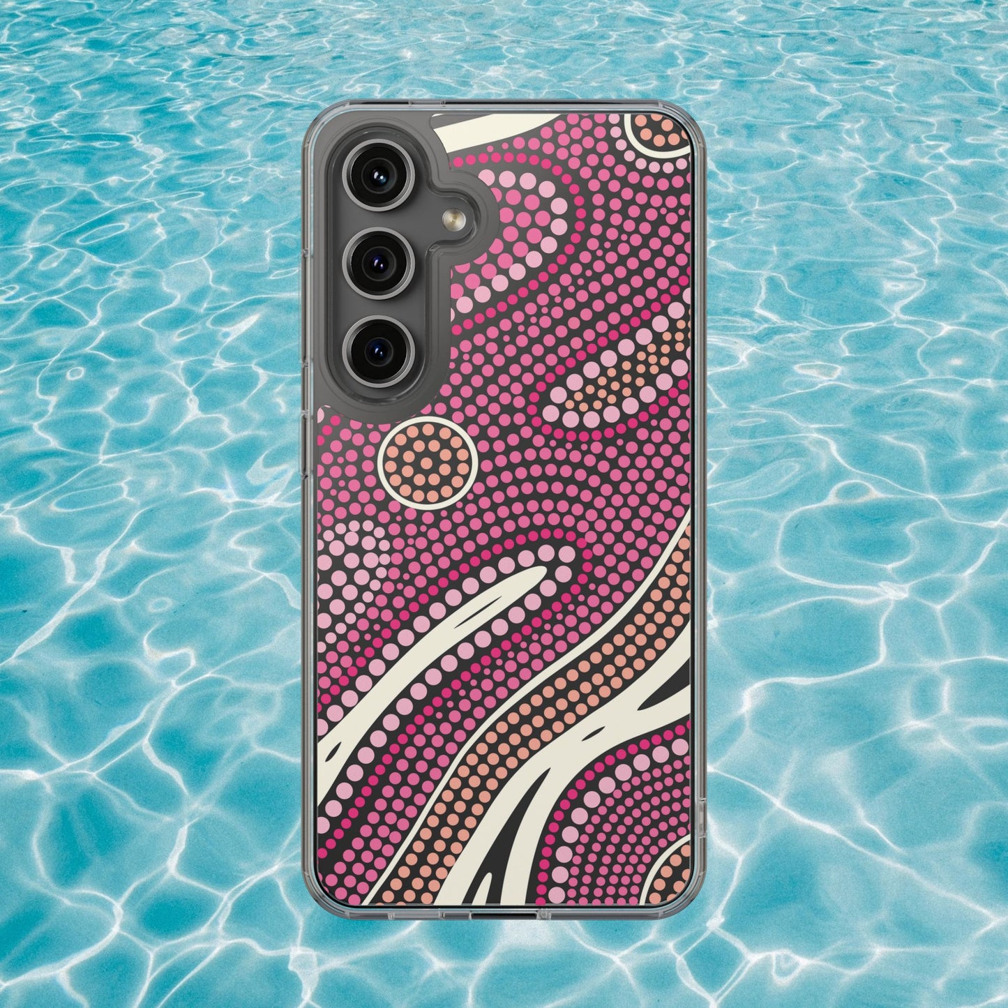 Clear Pink "Dream in Dots" Phone Case by Asho Designs