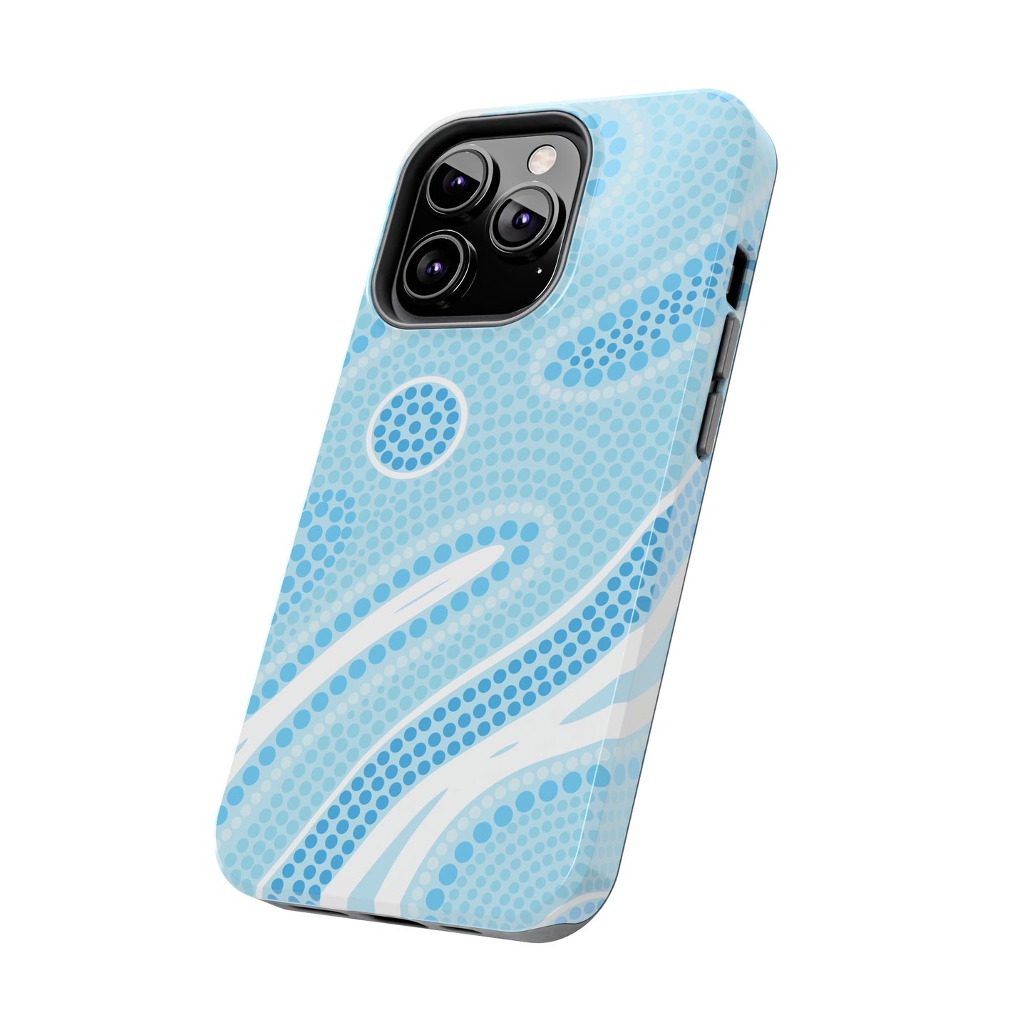 Light Blue "Dream in Dots" Phone Case - Cute, Trendy, Durable, Hand-Designed Phone Cases