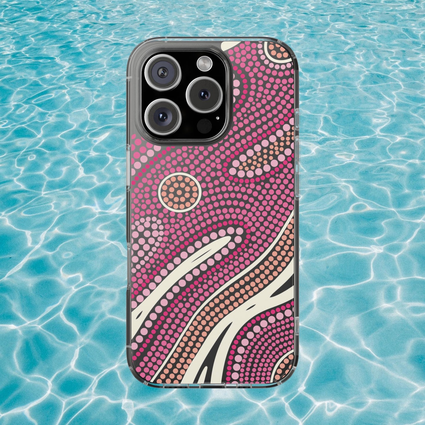Clear Pink "Dream in Dots" Phone Case by Asho Designs