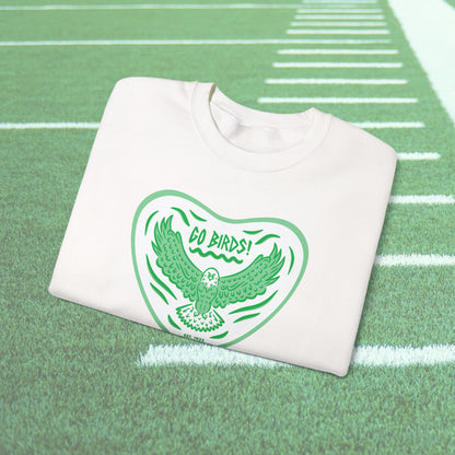 Go Birds Kelly Green Unisex Crewneck Sweatshirt