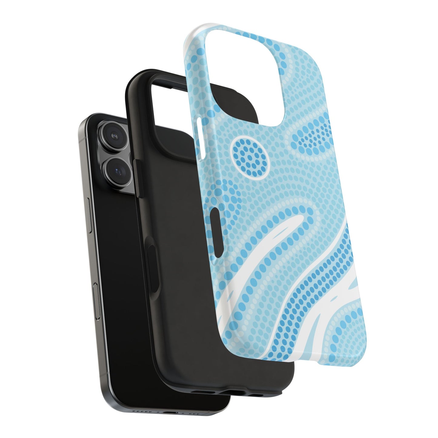 Light Blue "Dream in Dots" Phone Case - Cute, Trendy, Durable, Hand-Designed Phone Cases