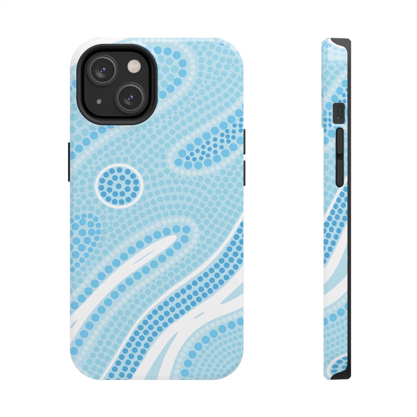 Light Blue "Dream in Dots" Phone Case - Cute, Trendy, Durable, Hand-Designed Phone Cases