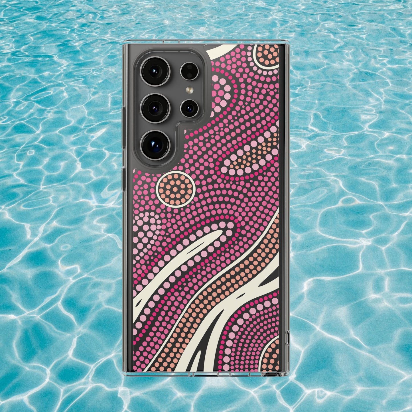 Clear Pink "Dream in Dots" Phone Case by Asho Designs
