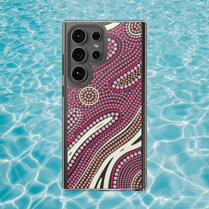 Clear Pink "Dream in Dots" Phone Case by Asho Designs