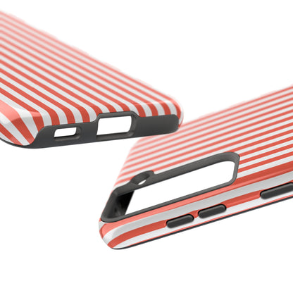 Red Stripes Phone Case - USA, Cute, Trendy, Durable, Hand-Designed Phone Cases