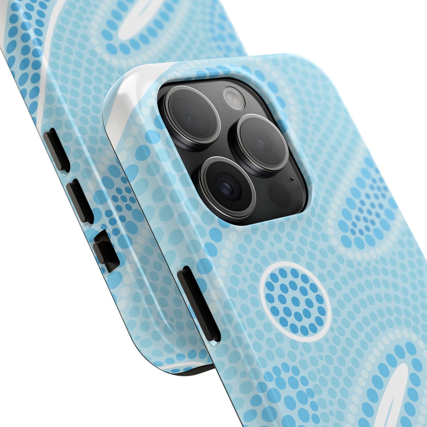 Light Blue "Dream in Dots" Phone Case - Cute, Trendy, Durable, Hand-Designed Phone Cases