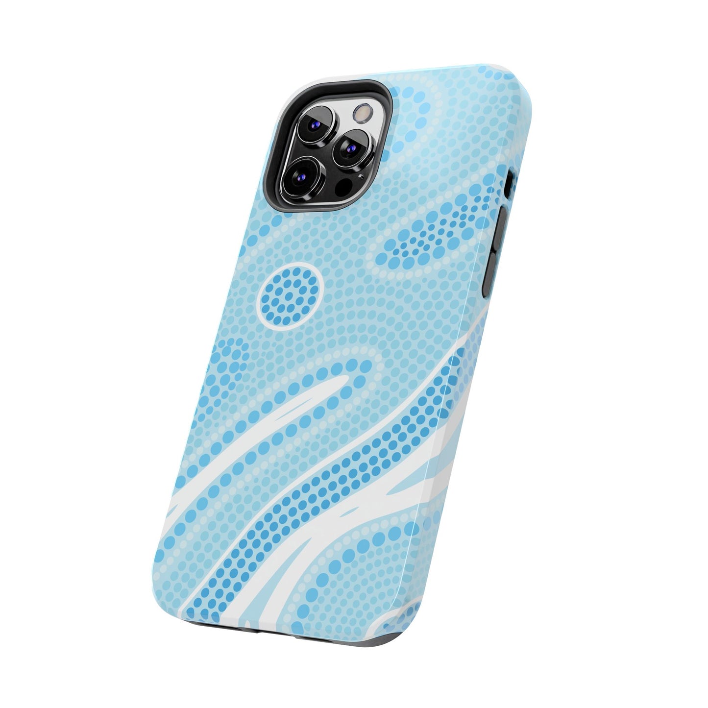 Light Blue "Dream in Dots" Phone Case - Cute, Trendy, Durable, Hand-Designed Phone Cases