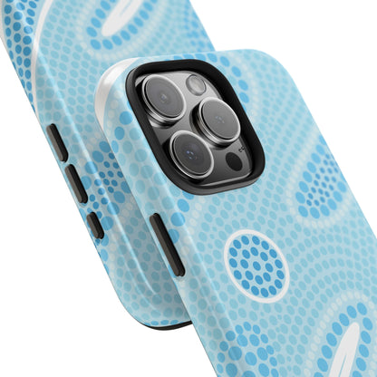 Light Blue "Dream in Dots" Phone Case - Cute, Trendy, Durable, Hand-Designed Phone Cases