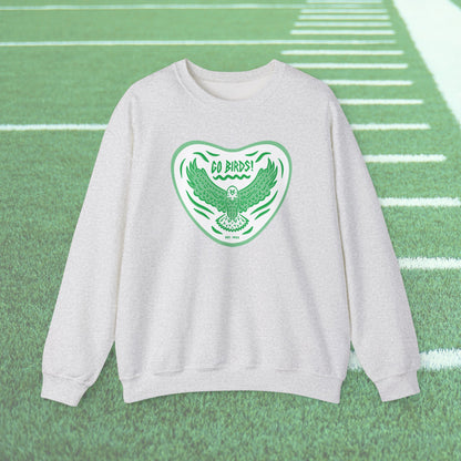 Go Birds Kelly Green Unisex Crewneck Sweatshirt