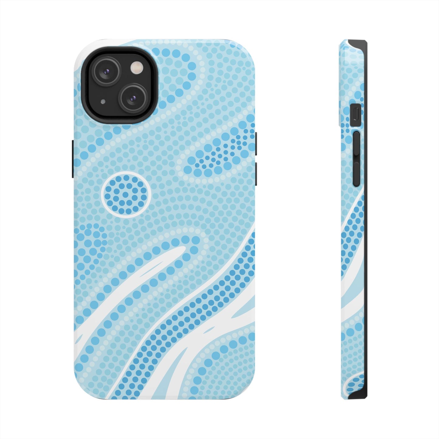 Light Blue "Dream in Dots" Phone Case - Cute, Trendy, Durable, Hand-Designed Phone Cases