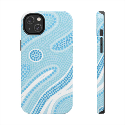 Light Blue "Dream in Dots" Phone Case - Cute, Trendy, Durable, Hand-Designed Phone Cases