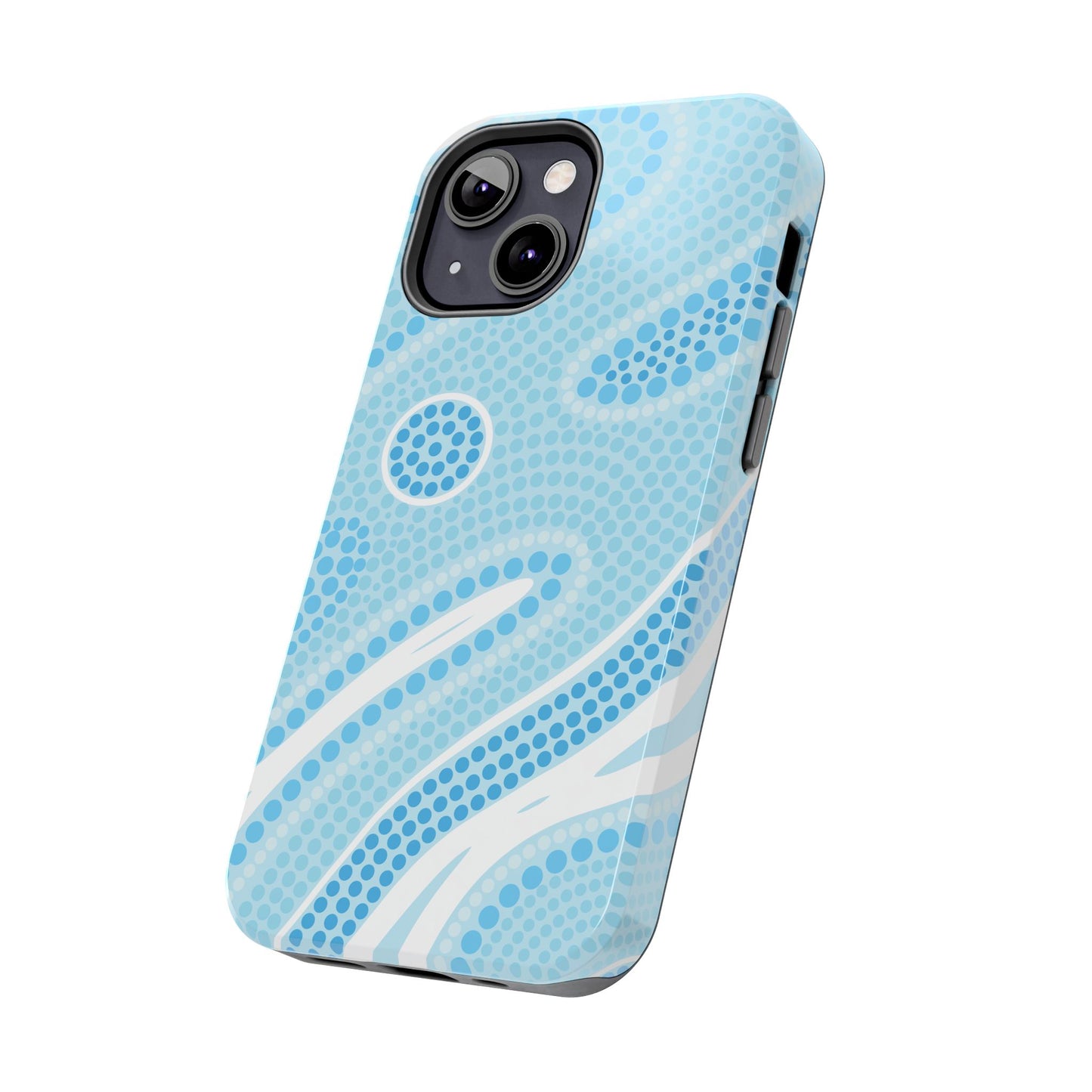 Light Blue "Dream in Dots" Phone Case - Cute, Trendy, Durable, Hand-Designed Phone Cases