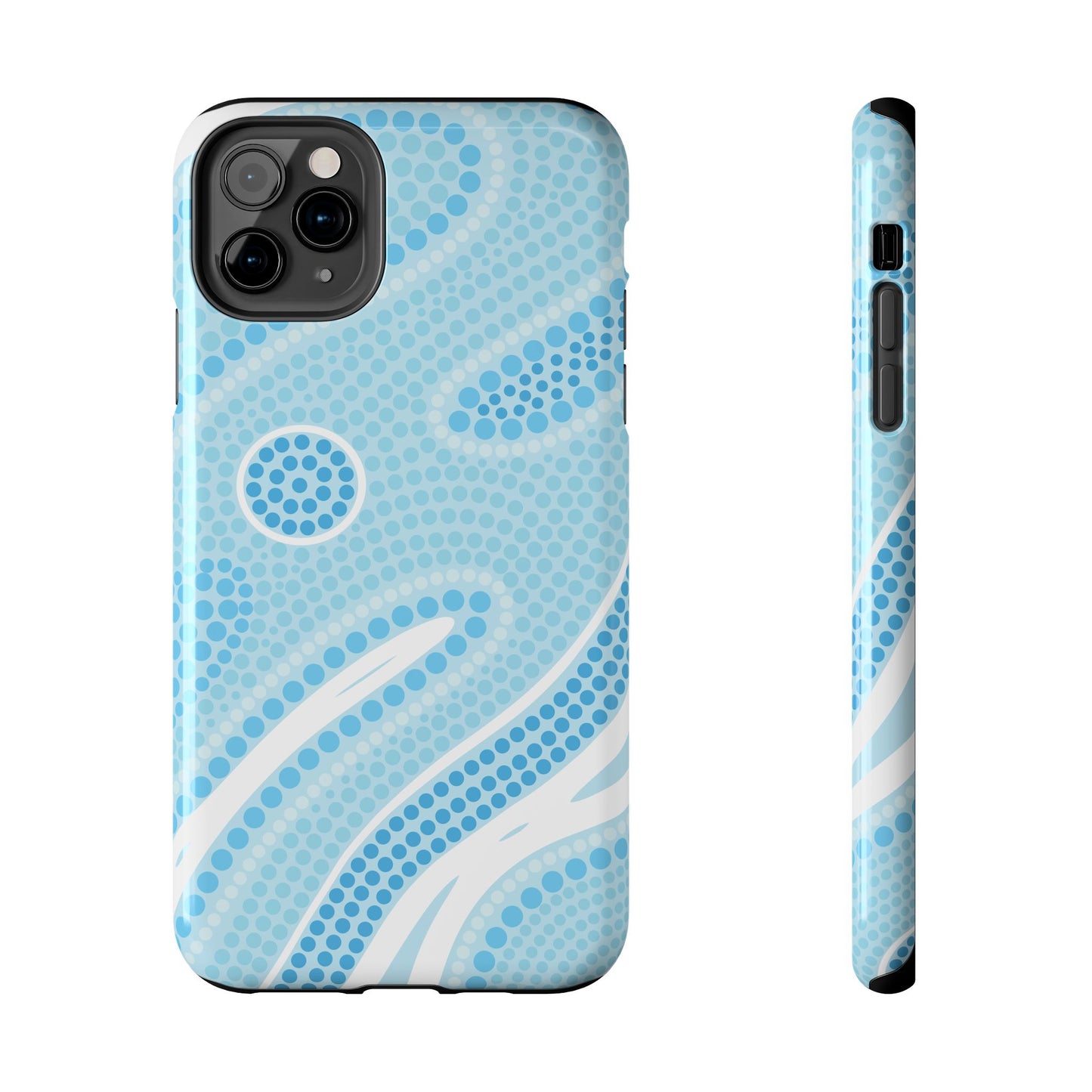 Light Blue "Dream in Dots" Phone Case - Cute, Trendy, Durable, Hand-Designed Phone Cases