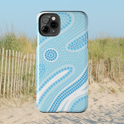 Light Blue "Dream in Dots" Phone Case - Cute, Trendy, Durable, Hand-Designed Phone Cases