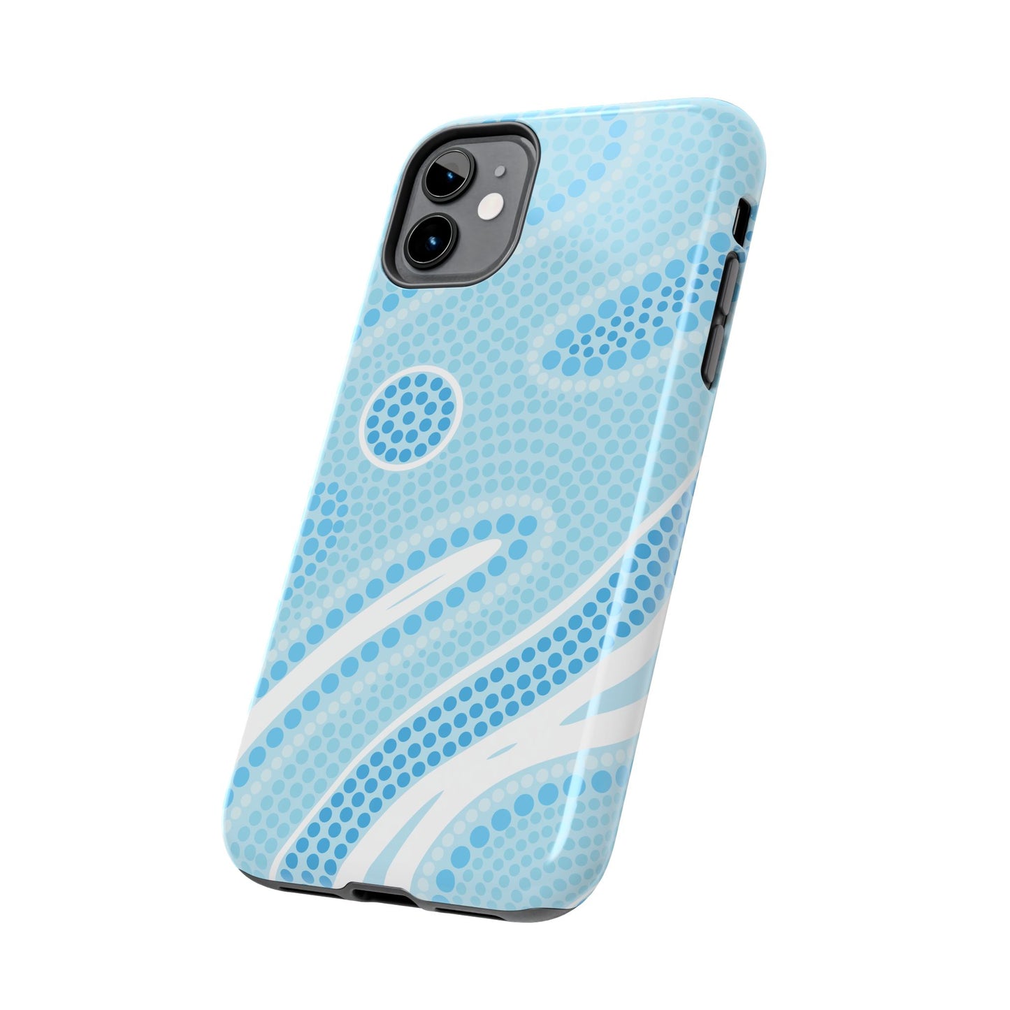 Light Blue "Dream in Dots" Phone Case - Cute, Trendy, Durable, Hand-Designed Phone Cases