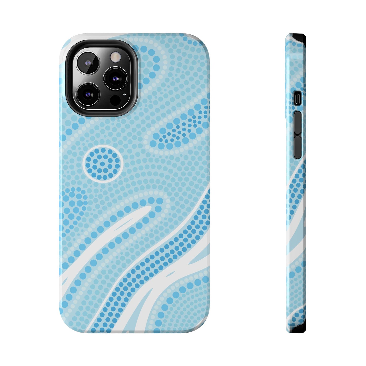 Light Blue "Dream in Dots" Phone Case - Cute, Trendy, Durable, Hand-Designed Phone Cases