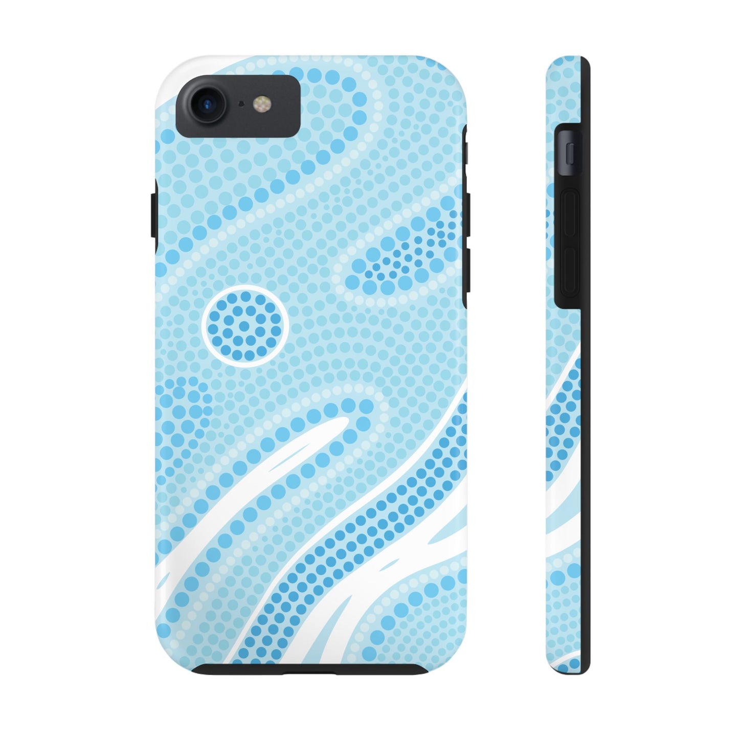 Light Blue "Dream in Dots" Phone Case - Cute, Trendy, Durable, Hand-Designed Phone Cases
