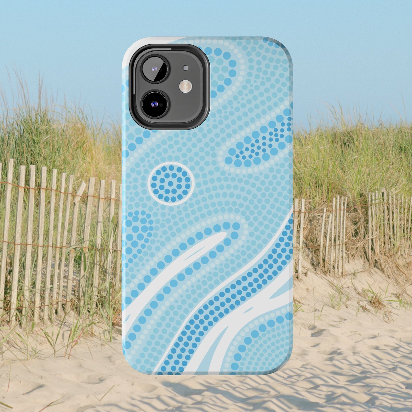 Light Blue "Dream in Dots" Phone Case - Cute, Trendy, Durable, Hand-Designed Phone Cases