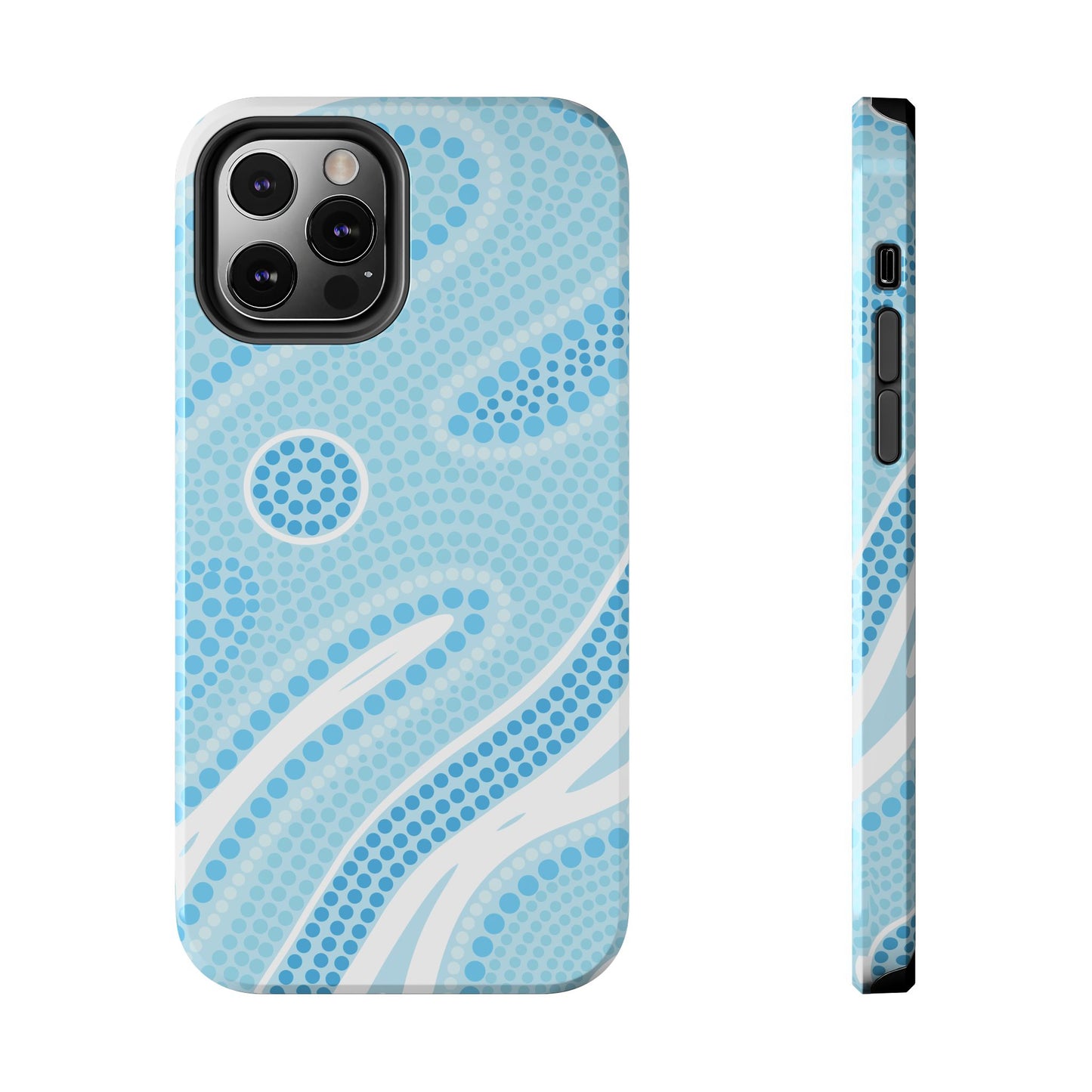 Light Blue "Dream in Dots" Phone Case - Cute, Trendy, Durable, Hand-Designed Phone Cases
