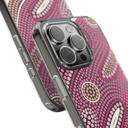 Clear Pink "Dream in Dots" Phone Case by Asho Designs