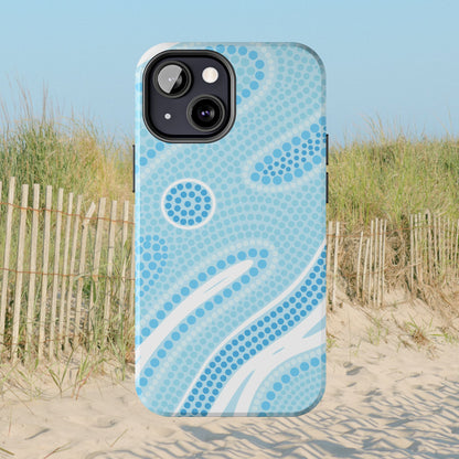 Light Blue "Dream in Dots" Phone Case - Cute, Trendy, Durable, Hand-Designed Phone Cases