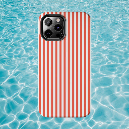 Red Stripes Phone Case - USA, Cute, Trendy, Durable, Hand-Designed Phone Cases