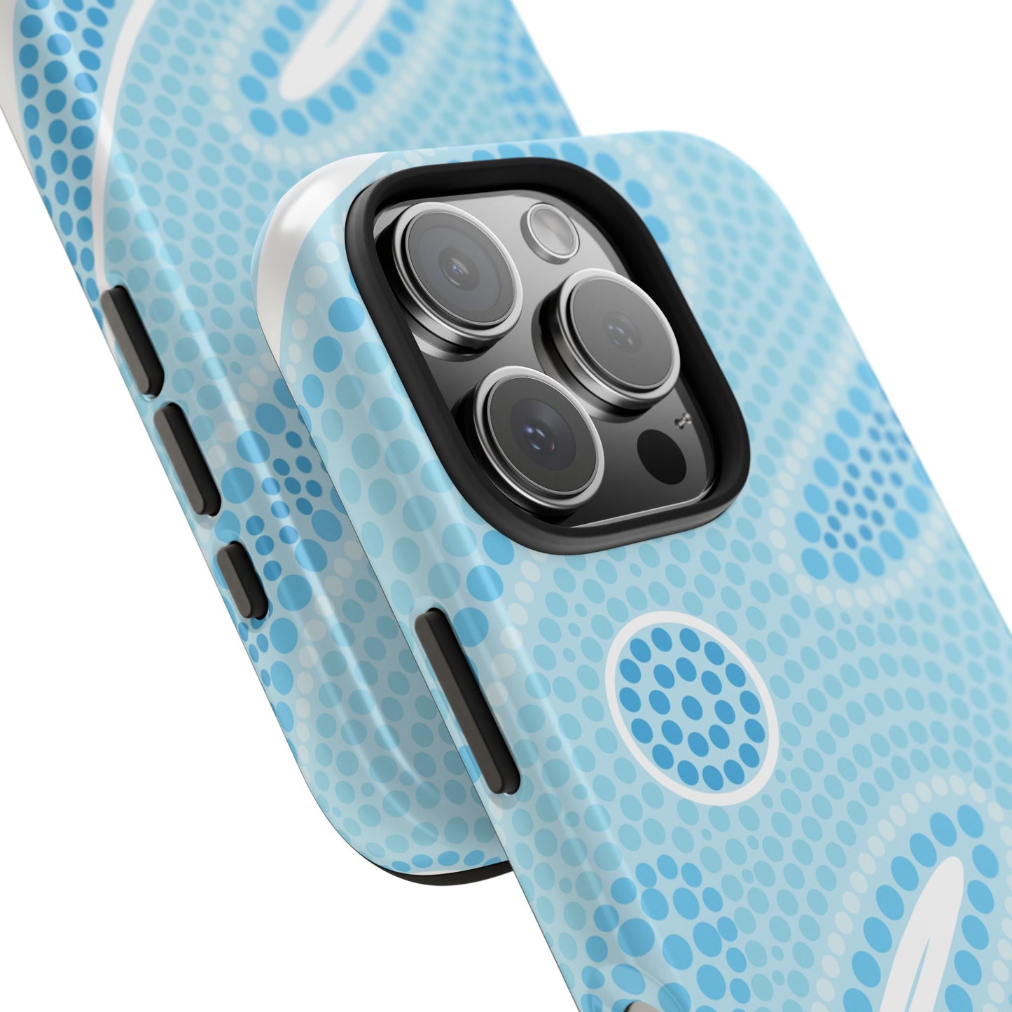 Light Blue "Dream in Dots" Phone Case - Cute, Trendy, Durable, Hand-Designed Phone Cases