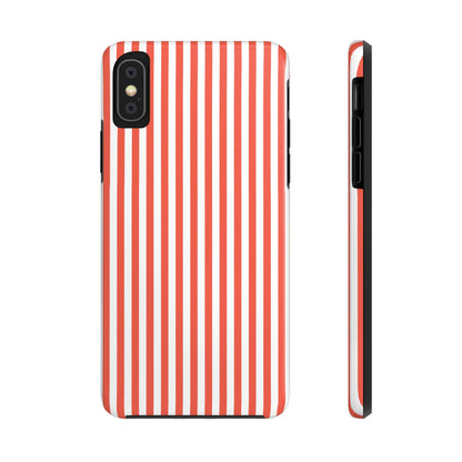 Red Stripes Phone Case - USA, Cute, Trendy, Durable, Hand-Designed Phone Cases
