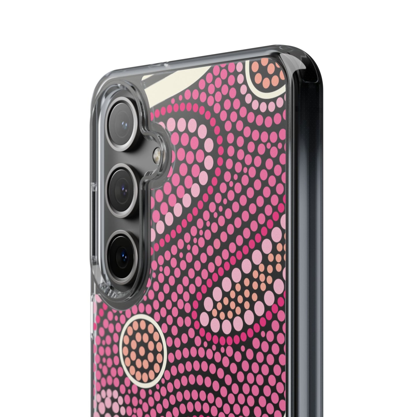 Clear Pink "Dream in Dots" Phone Case by Asho Designs