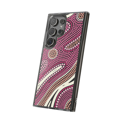 Clear Pink "Dream in Dots" Phone Case by Asho Designs