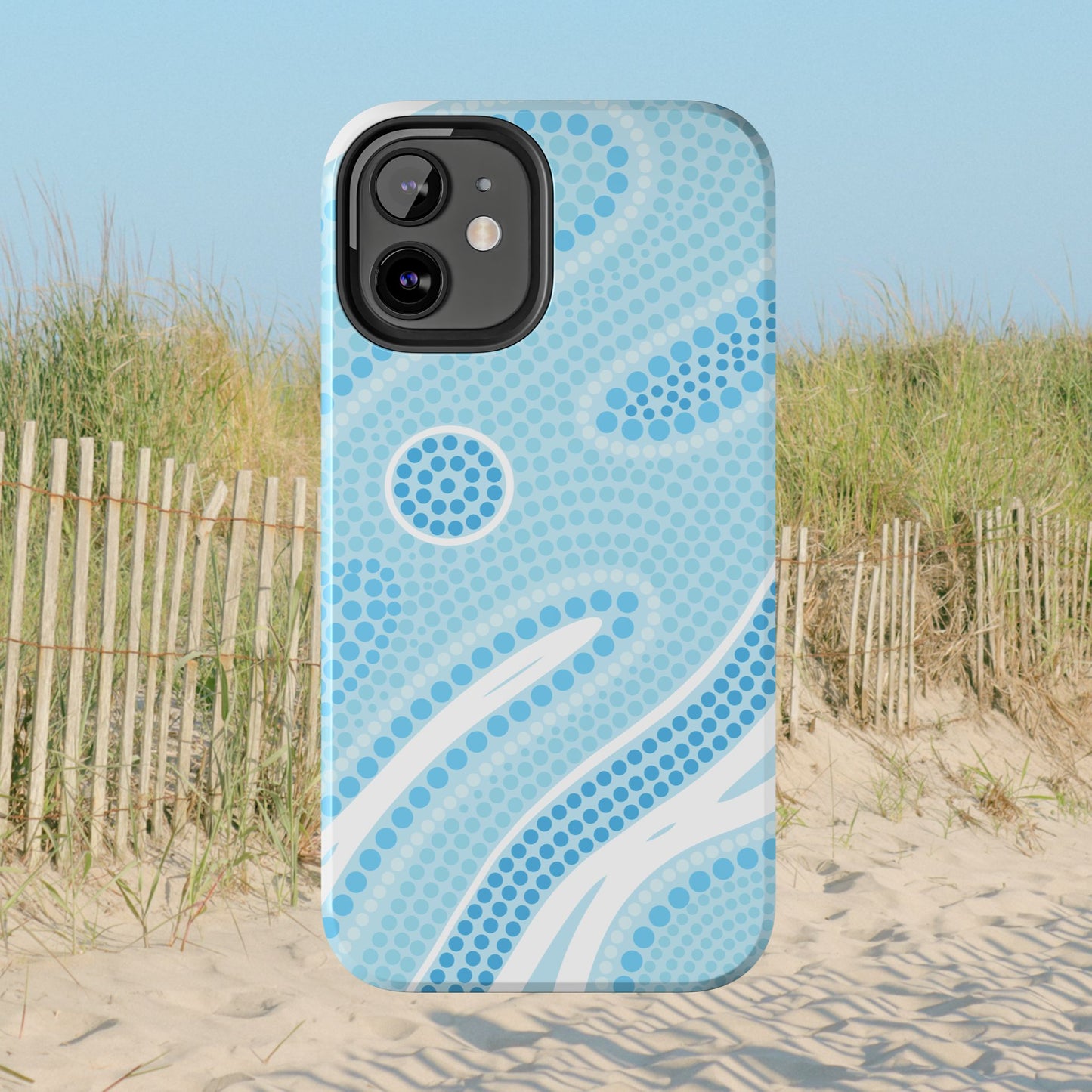 Light Blue "Dream in Dots" Phone Case - Cute, Trendy, Durable, Hand-Designed Phone Cases