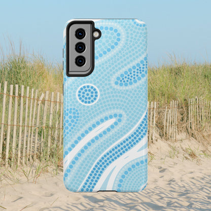 Light Blue "Dream in Dots" Phone Case - Cute, Trendy, Durable, Hand-Designed Phone Cases
