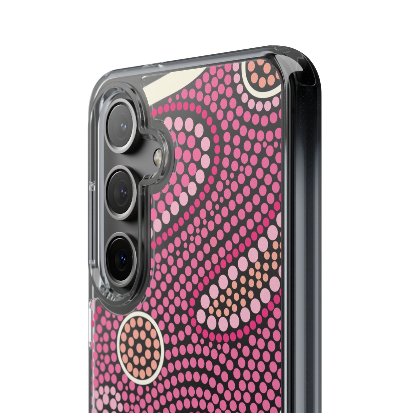 Clear Pink "Dream in Dots" Phone Case by Asho Designs