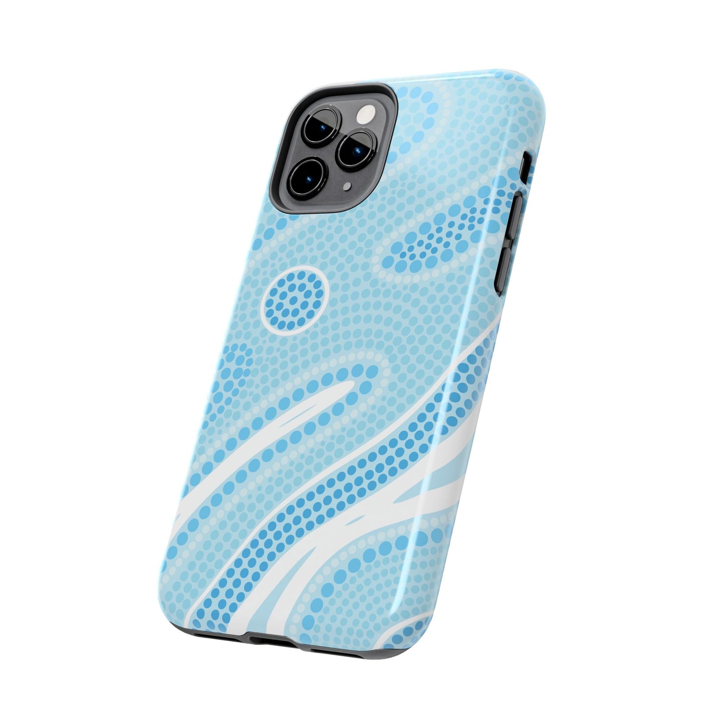 Light Blue "Dream in Dots" Phone Case - Cute, Trendy, Durable, Hand-Designed Phone Cases