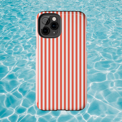 Red Stripes Phone Case - USA, Cute, Trendy, Durable, Hand-Designed Phone Cases
