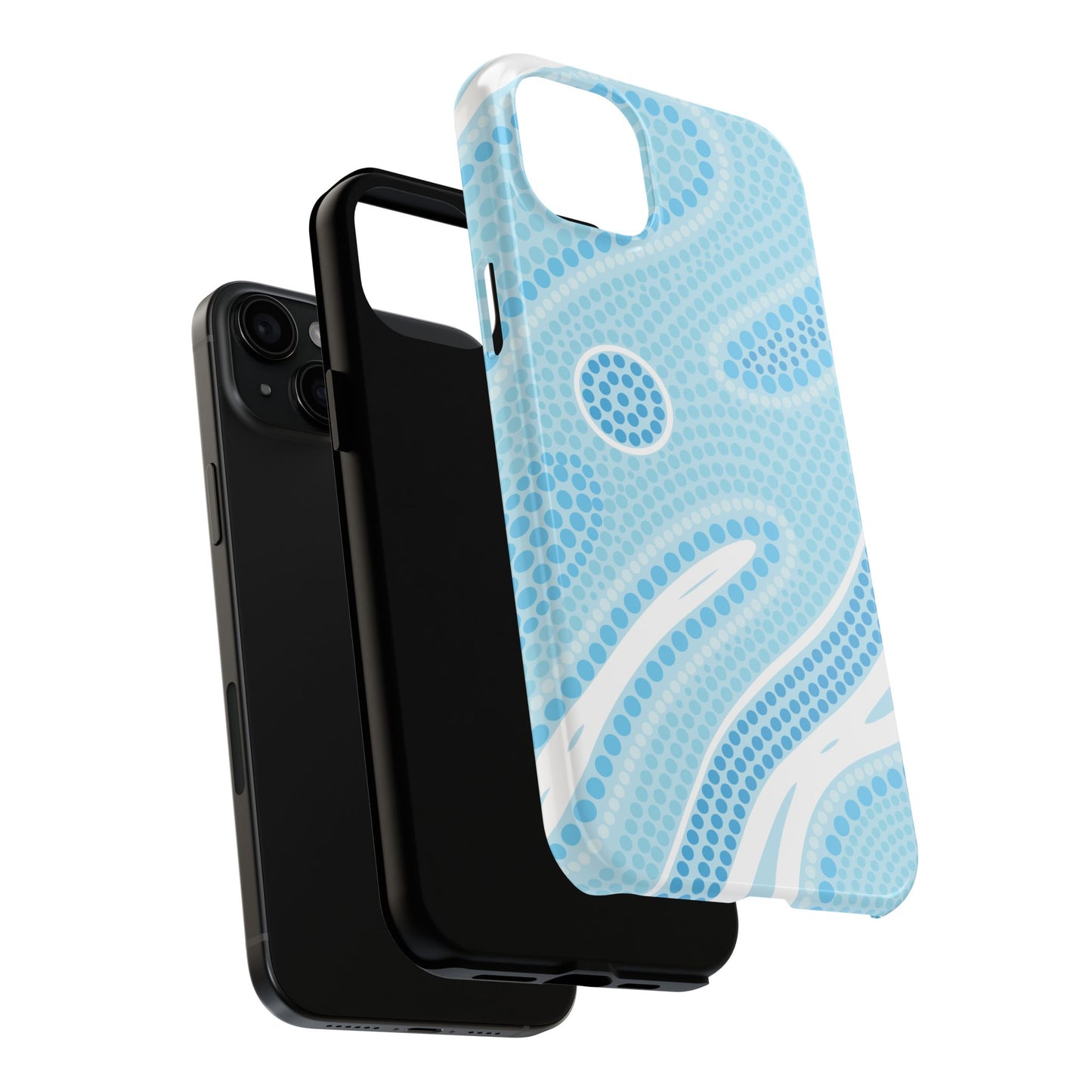 Light Blue "Dream in Dots" Phone Case - Cute, Trendy, Durable, Hand-Designed Phone Cases