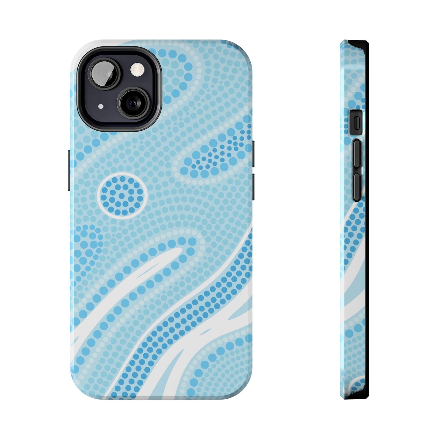Light Blue "Dream in Dots" Phone Case - Cute, Trendy, Durable, Hand-Designed Phone Cases