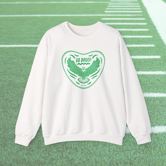 Go Birds Kelly Green Unisex Crewneck Sweatshirt