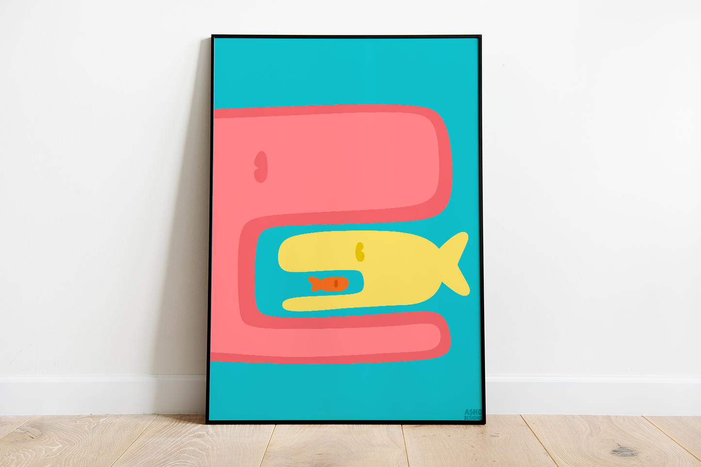 Whale Food Chain Art Print Digital Download